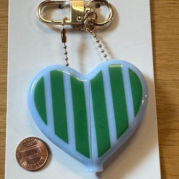 Striped Heart Coin Purse Bag Charm - kate spade new york x Target, Green/Blue - Picture 7 of 10